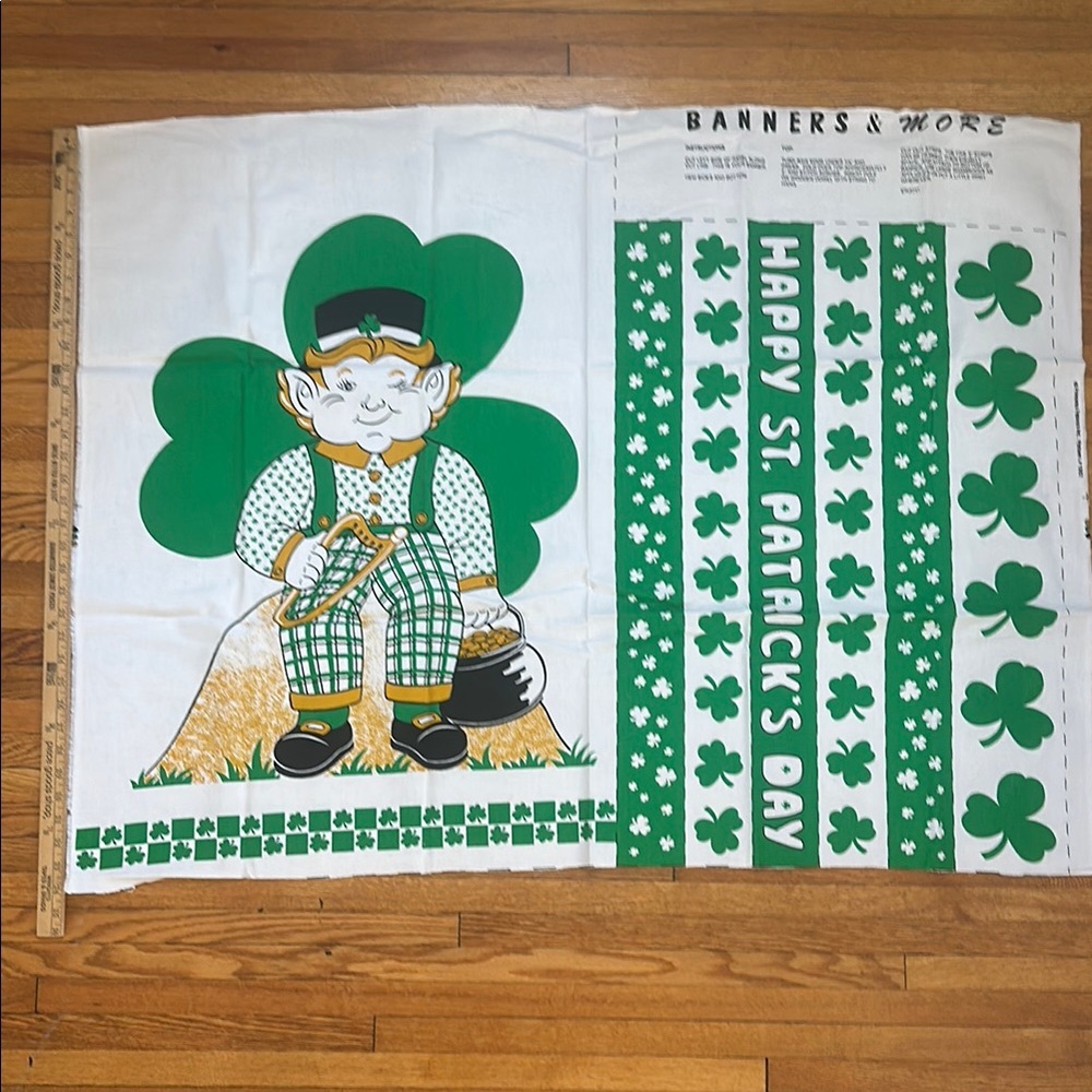 St. Patrick's Day Leprechaun Craft Fabric Panel
